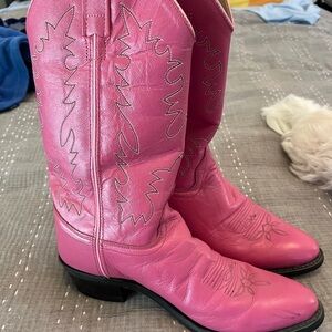 Pink Heeled Boots